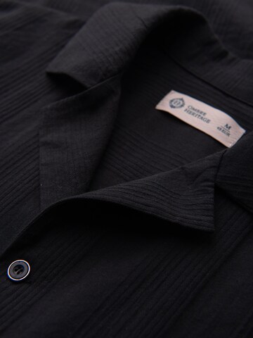 Regular fit Camicia di Ombre in nero