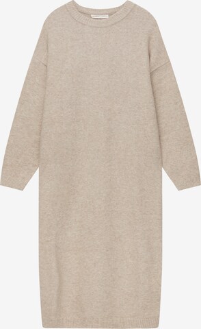 Pull&Bear Gebreide jurk in Beige: voorkant