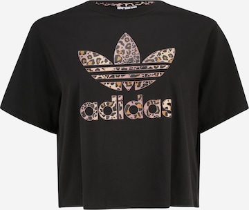 Tricou 'Logo ' de la ADIDAS ORIGINALS pe negru: față