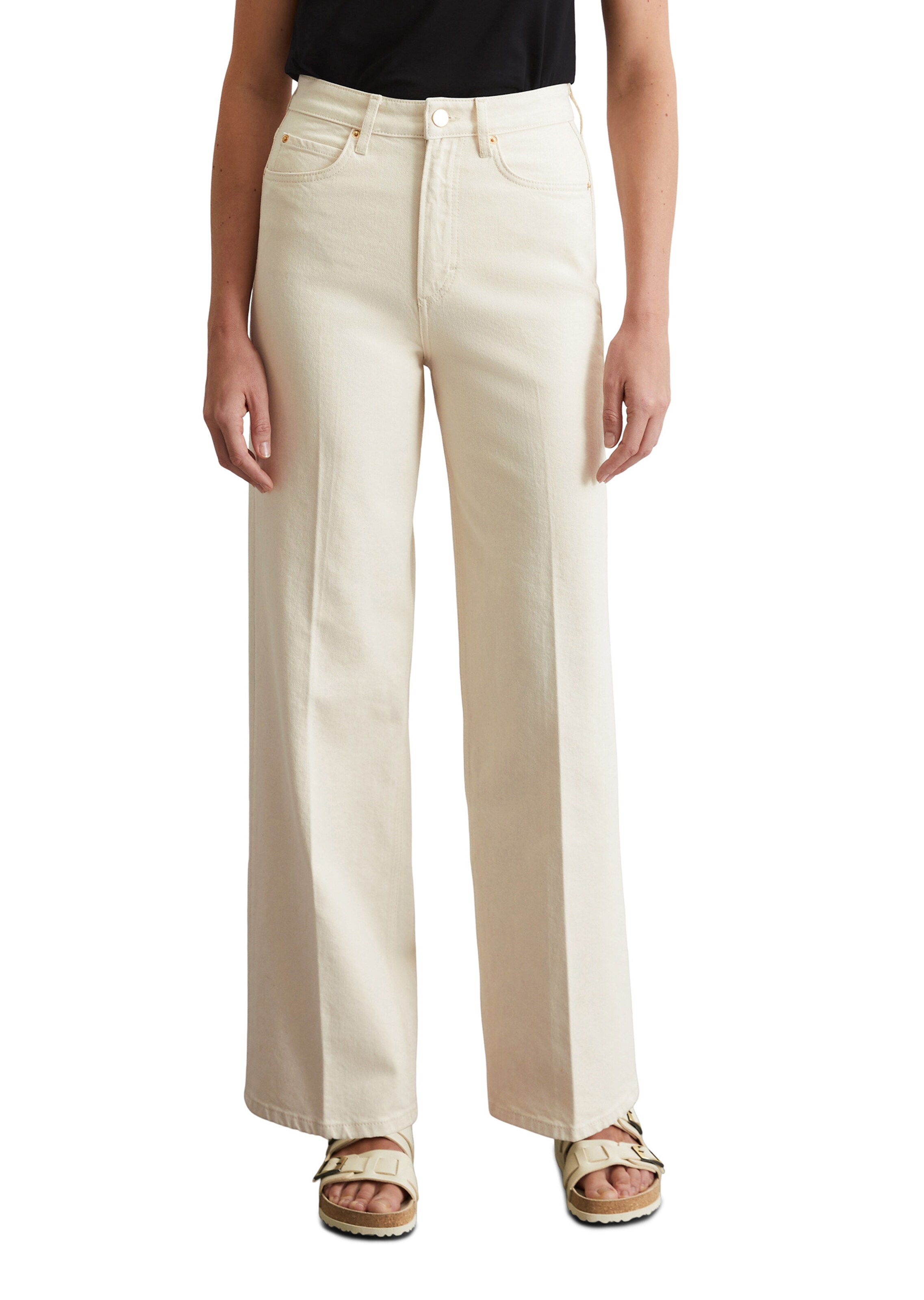 Marc O'Polo Loose fit Jeans in Beige: front