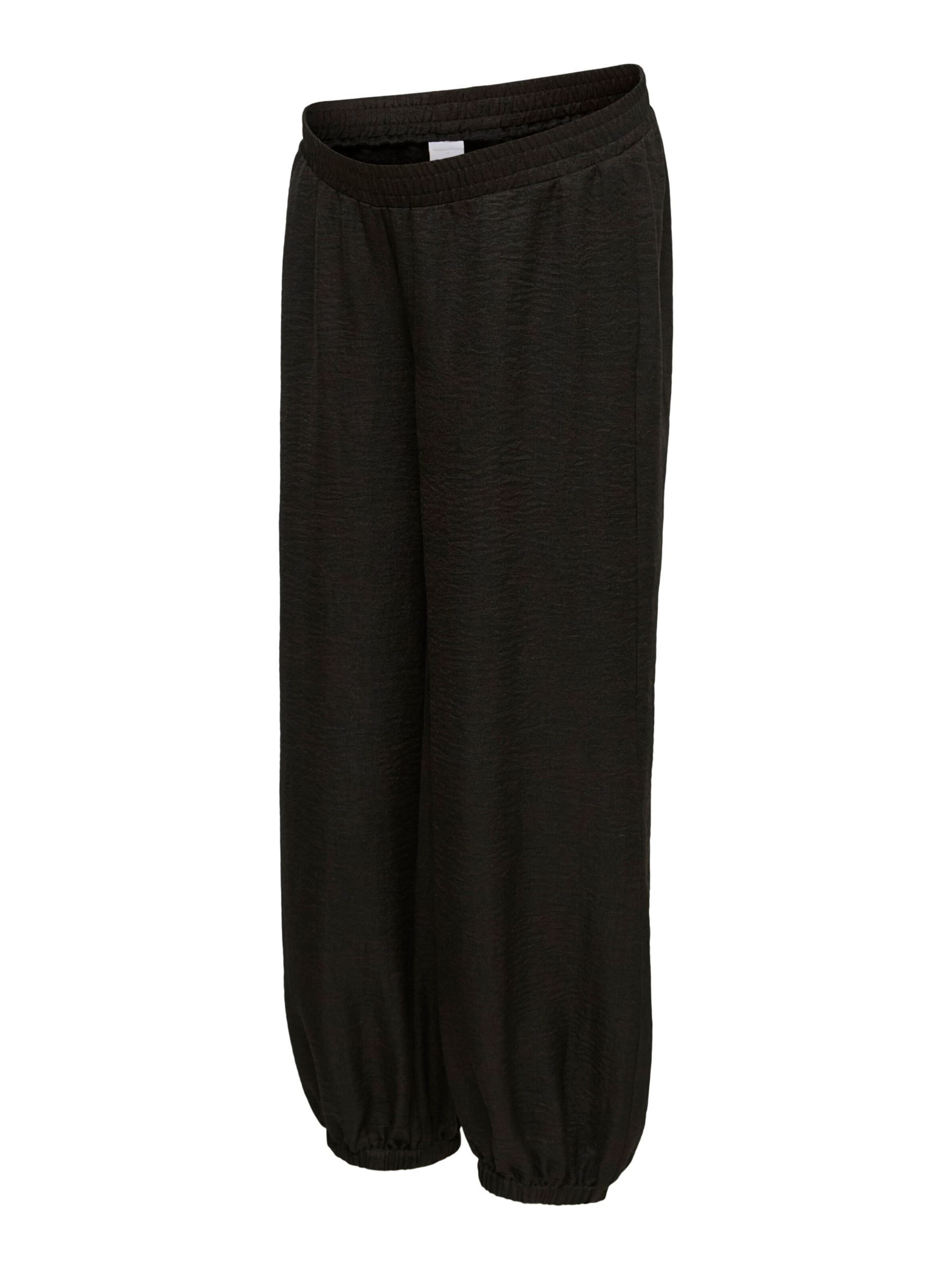 MAMALICIOUS Tapered Trousers in Black: front