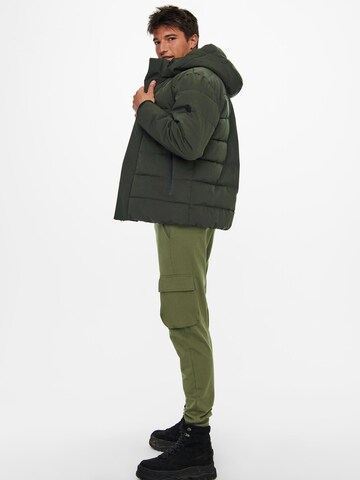 Only & Sons Between-Season Jacket 'Cayson' in Green
