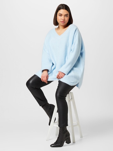 Dorothy Perkins Curve Oversize pulóver - kék