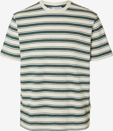 T-Shirt SELECTED HOMME en vert : devant