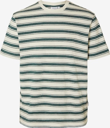 T-Shirt SELECTED HOMME en vert : devant