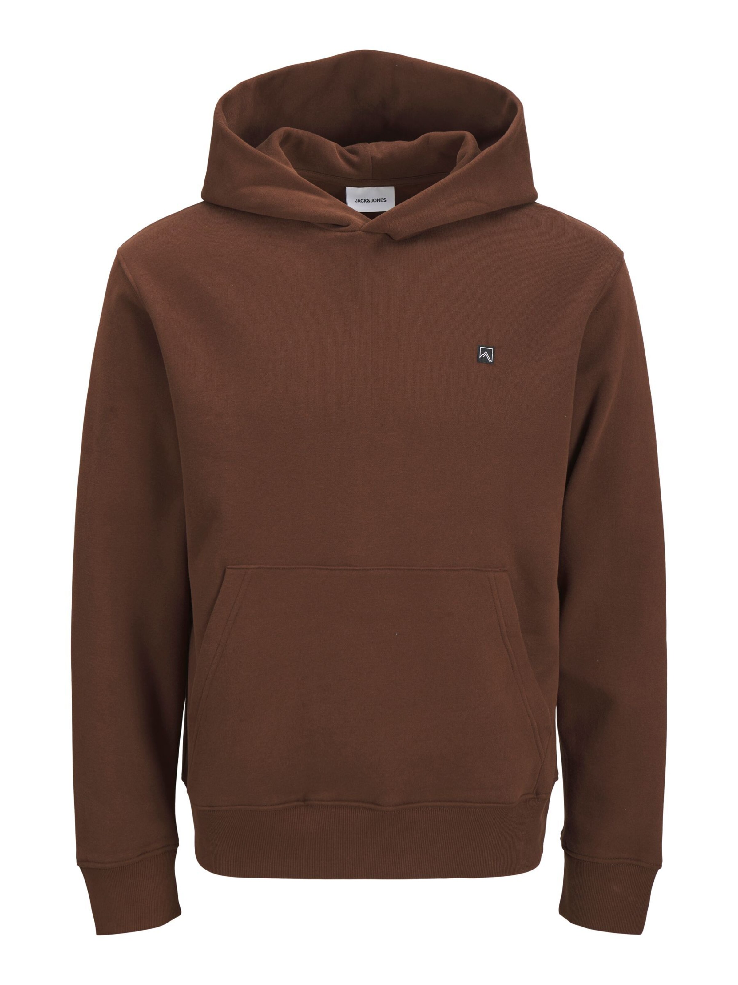 JACK & JONES Sweat-shirt 'JJAW25' en marron / blanc, Vue avec produit
