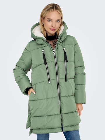 ONLY Winter Coat 'New Nora' in Green: front