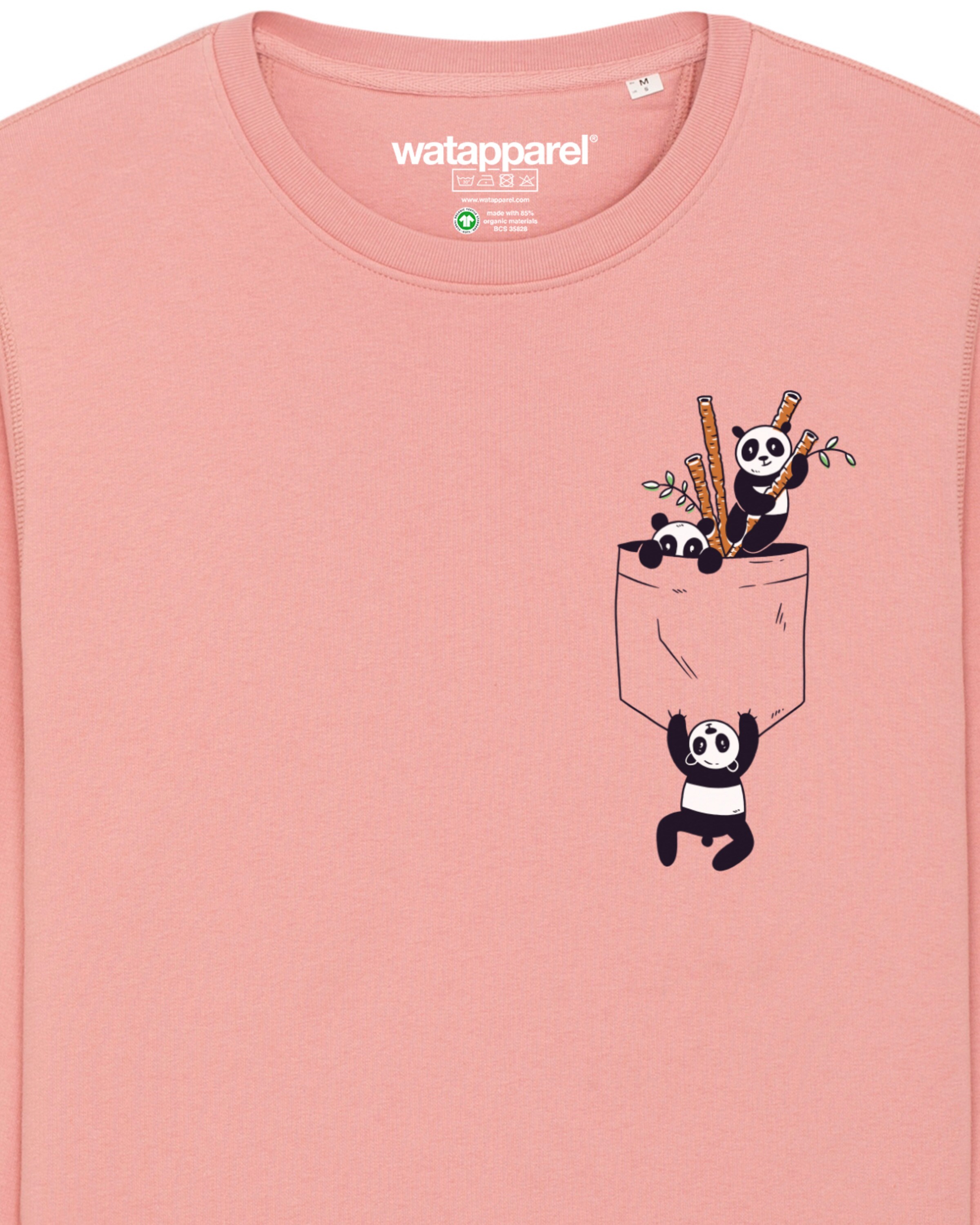 Sweat-shirt 'Pocket Pandas' Watapparel en rose