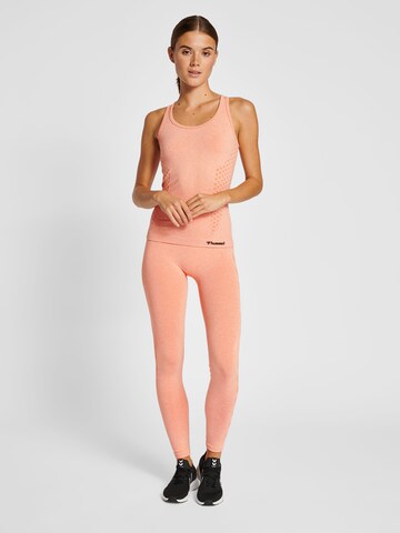 Hummel Skinny Sportovní kalhoty 'Ci' – oranžová