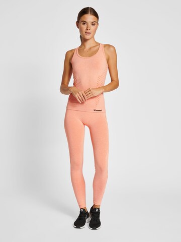 Hummel Skinny Sporthose 'Ci' in Orange