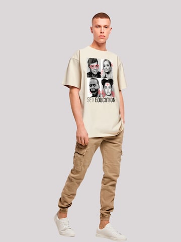 F4NT4STIC Shirt 'Sex Education Class Photos Netflix TV Series' in Beige