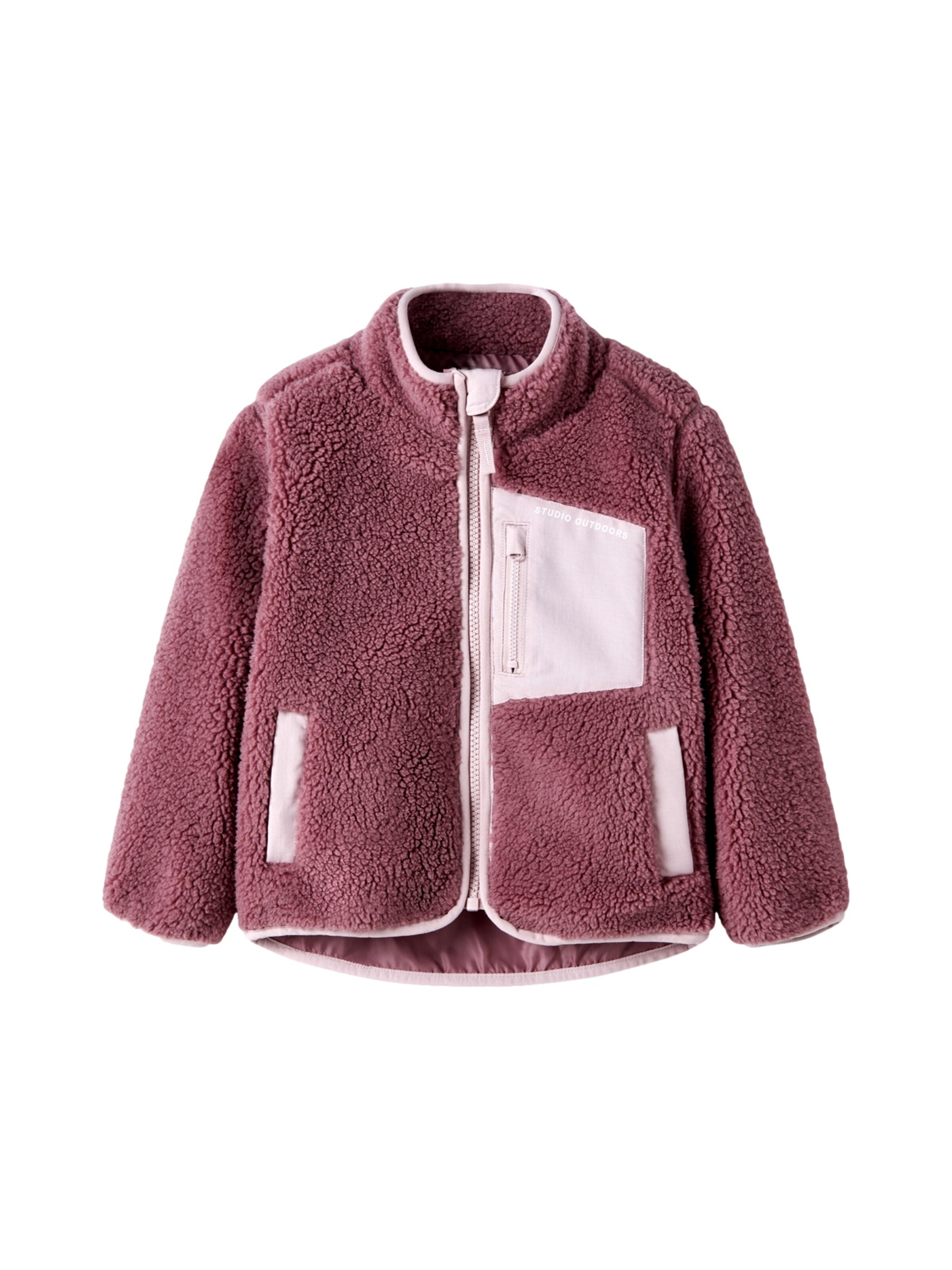NAME IT Fleece jas 'Mattia' in Roze: voorkant