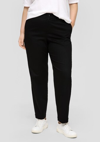 Tapered Pantaloni di s.Oliver in nero: frontale