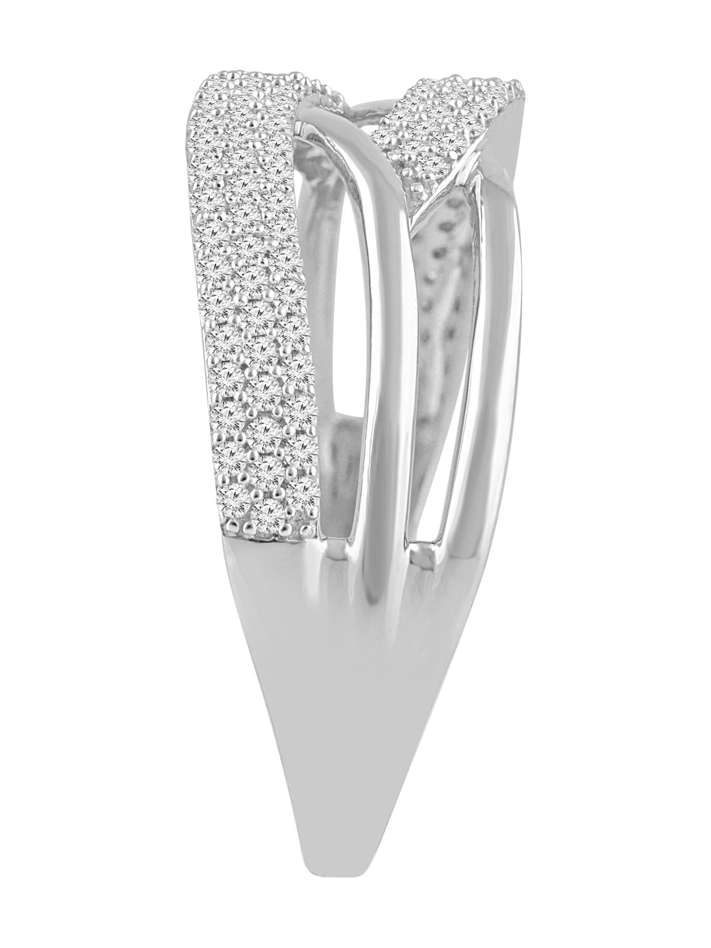Diamant Exquis Ring 'Ring aus 375 Weißgold mit Diamant' in Silver
