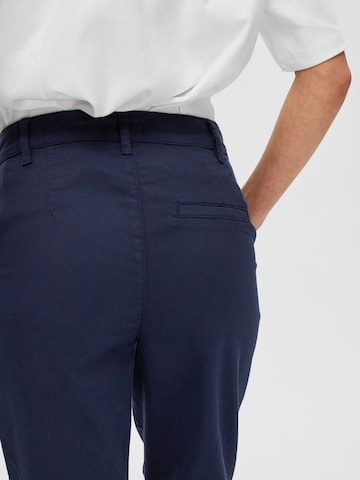 SELECTED FEMME - Regular Calças chino 'Marina' em azul