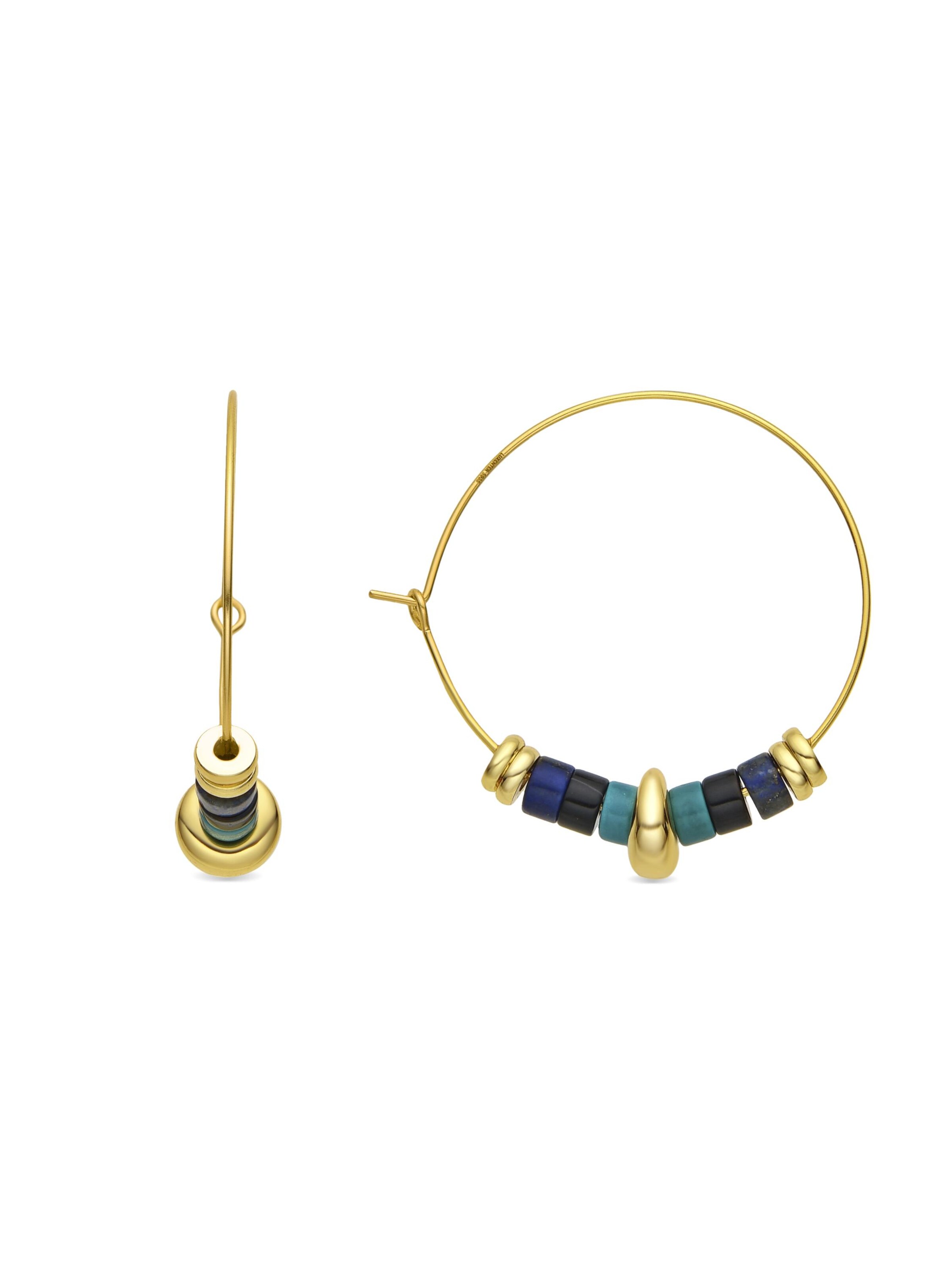 Luxenter Oorbellen 'Darkba' in Groen: voorkant