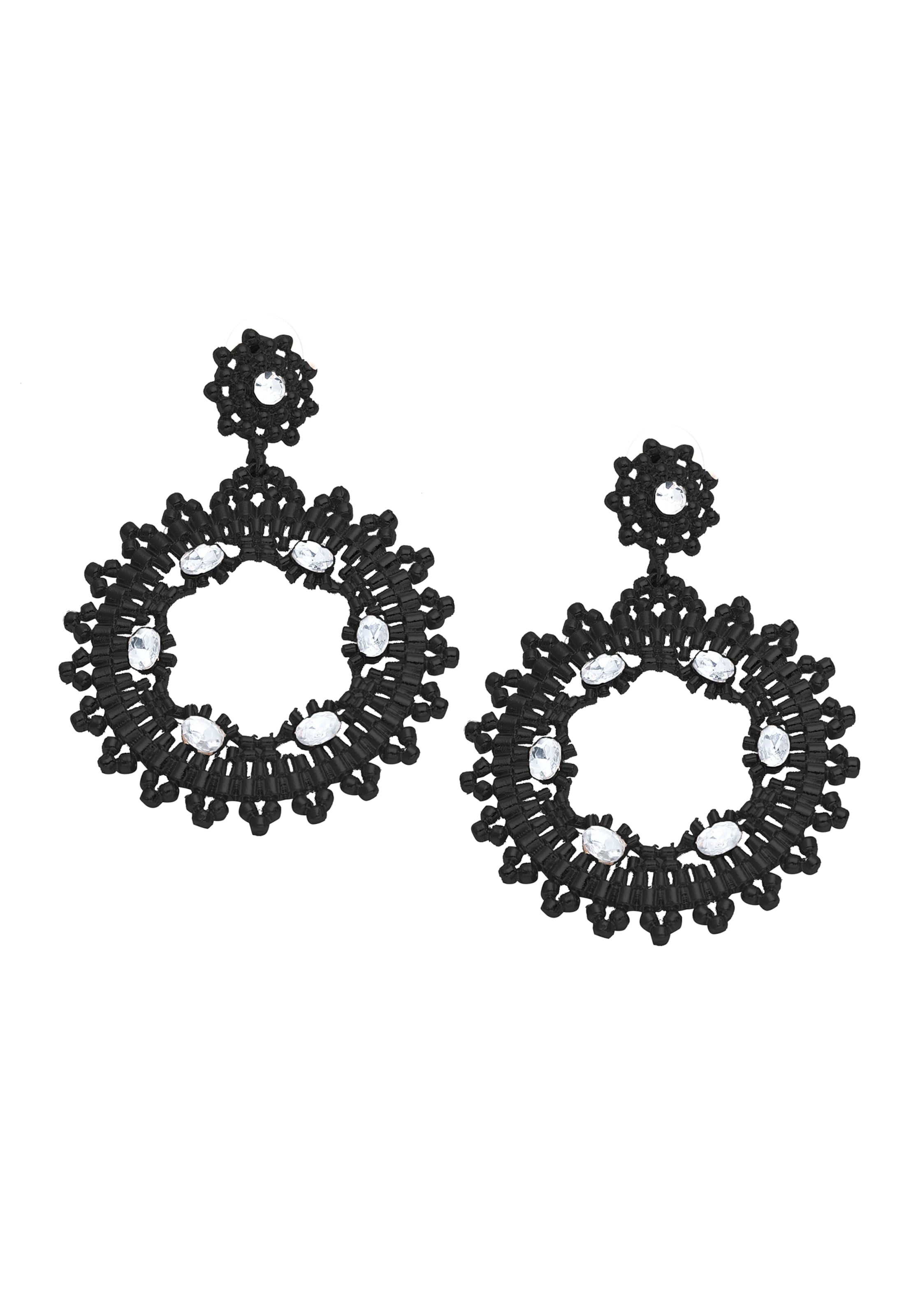 SOHI Náušnice ' Cristen ' – černá: přední strana