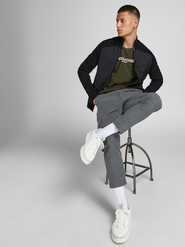 JACK & JONES Tapered Cargobroek 'Bill Beau' in Grijs