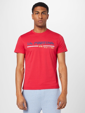 La Martina T-shirt i röd: framsida