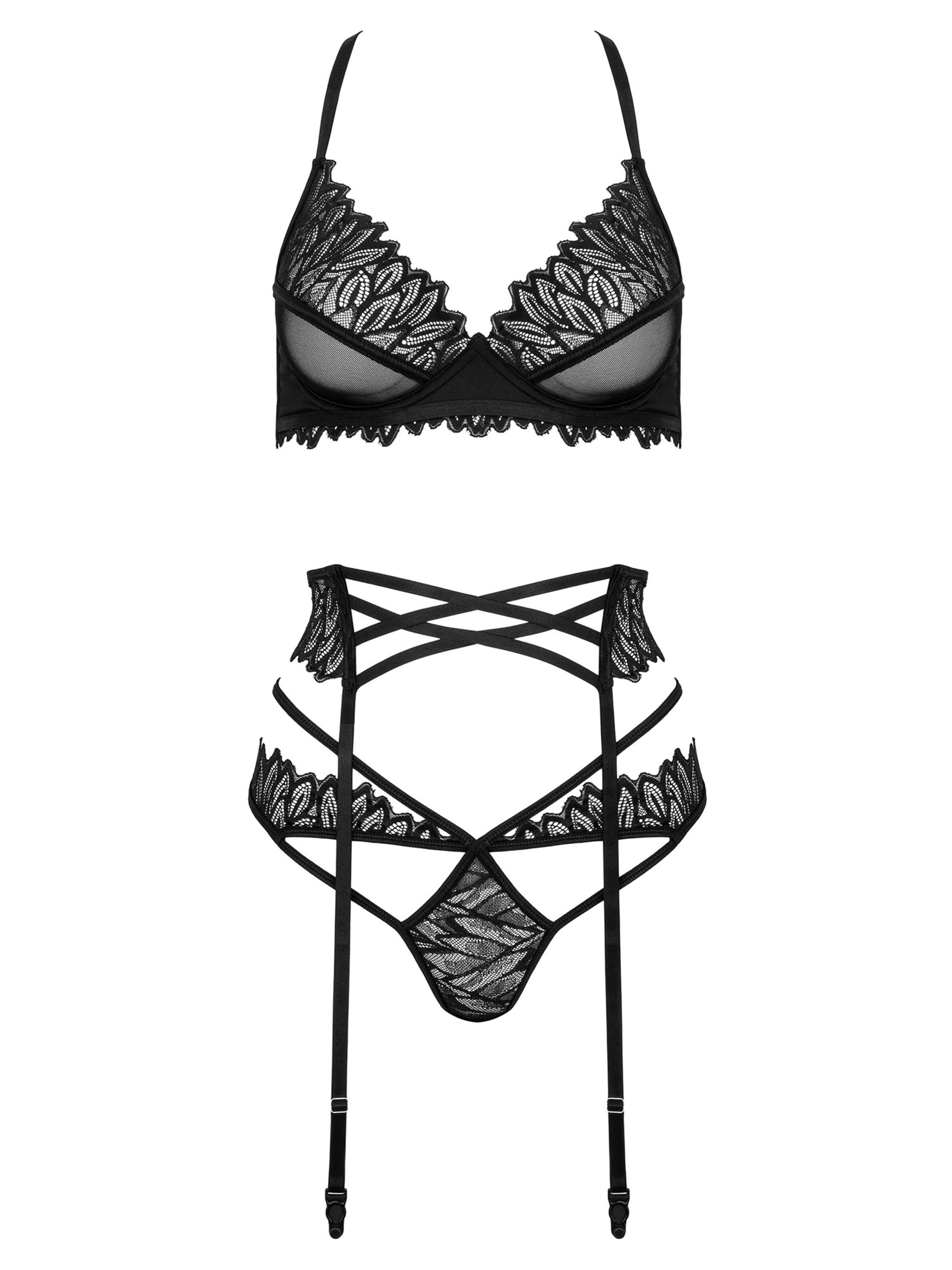 KOTEK Balconette Underwear Sets 'THP102' in Black