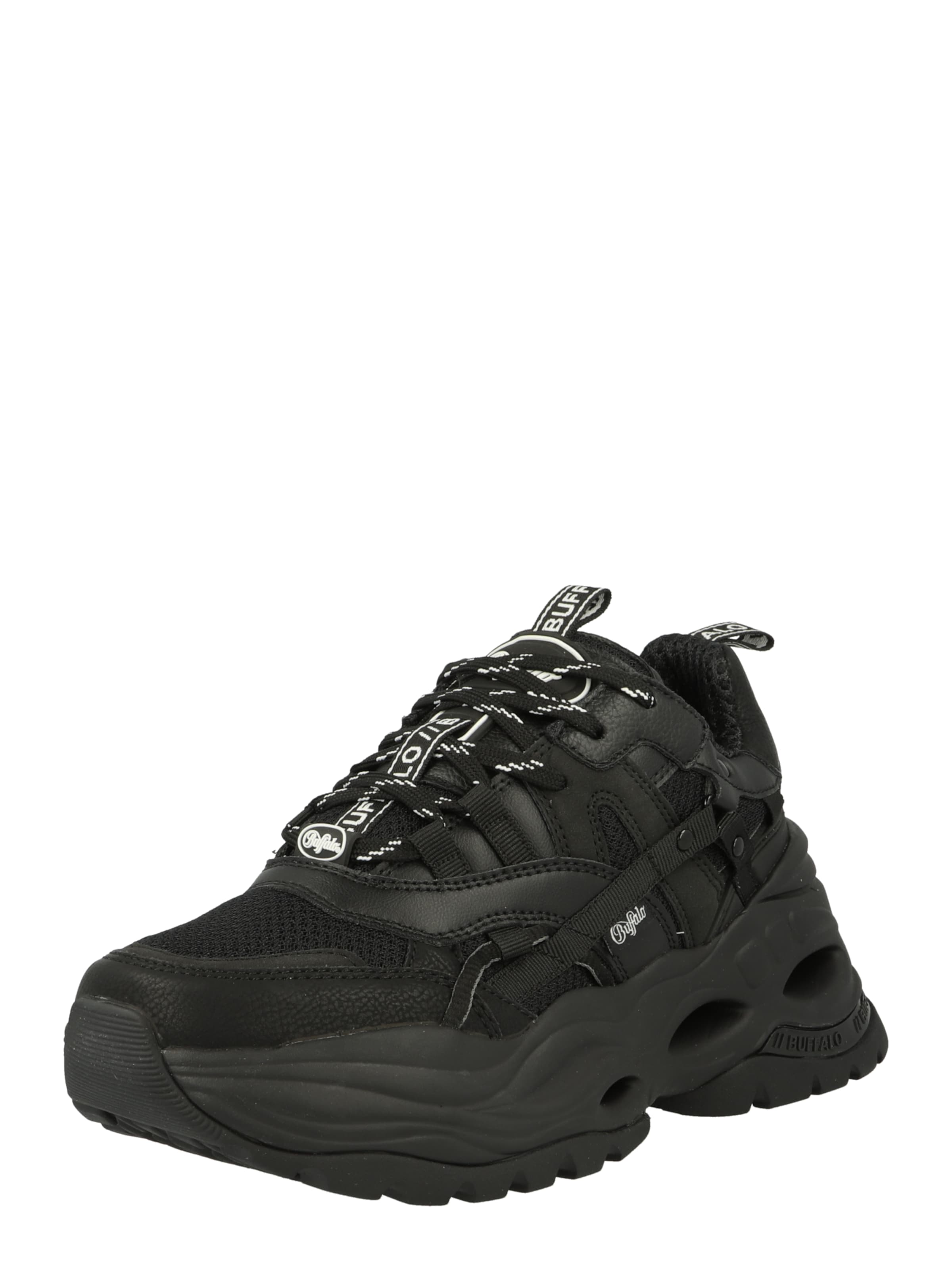BUFFALO Platform trainers 'Triplet Hollow' in Black: front