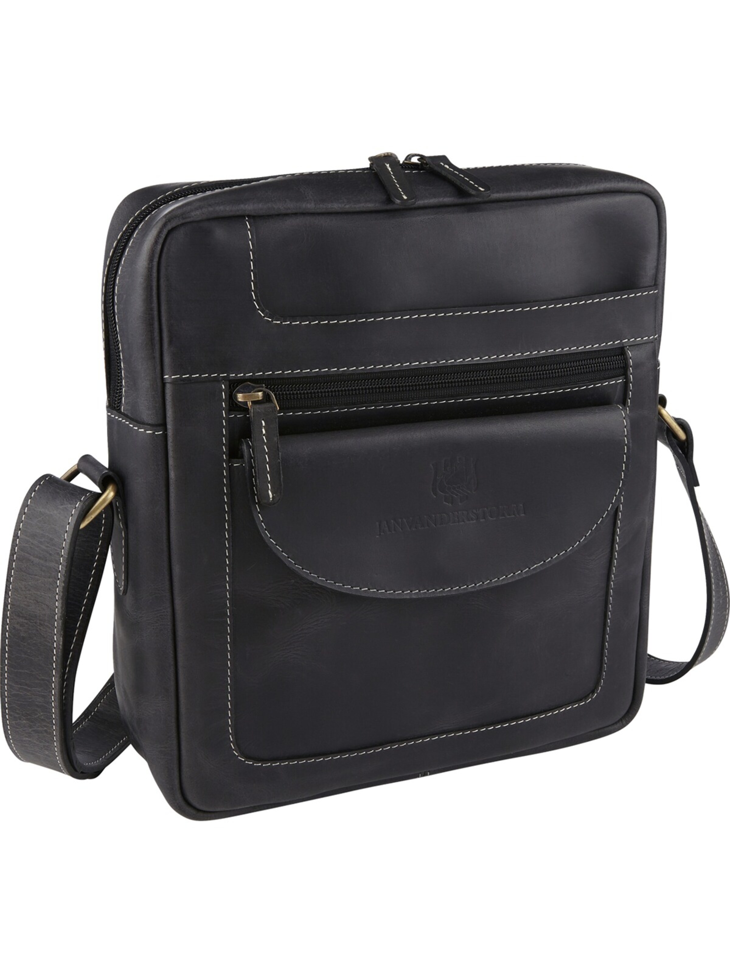 Jan Vanderstorm Umhängetasche 'Dietger' in Schwarz