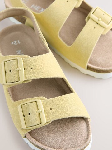 Next Sandale 'Korkfußbett' in Gelb