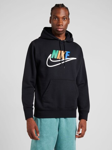 Sweat-shirt 'CLUB FUTURA' Nike Sportswear en noir : devant
