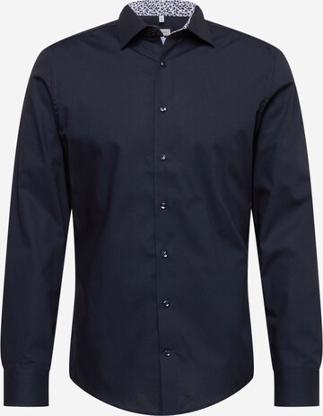 Coupe slim Chemise business SEIDENSTICKER en bleu : devant