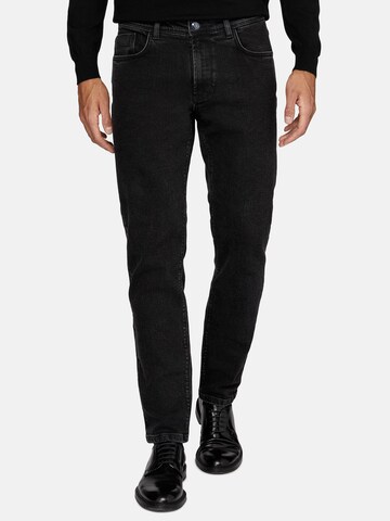 Boggi Milano Slim fit Jeans in Black: front