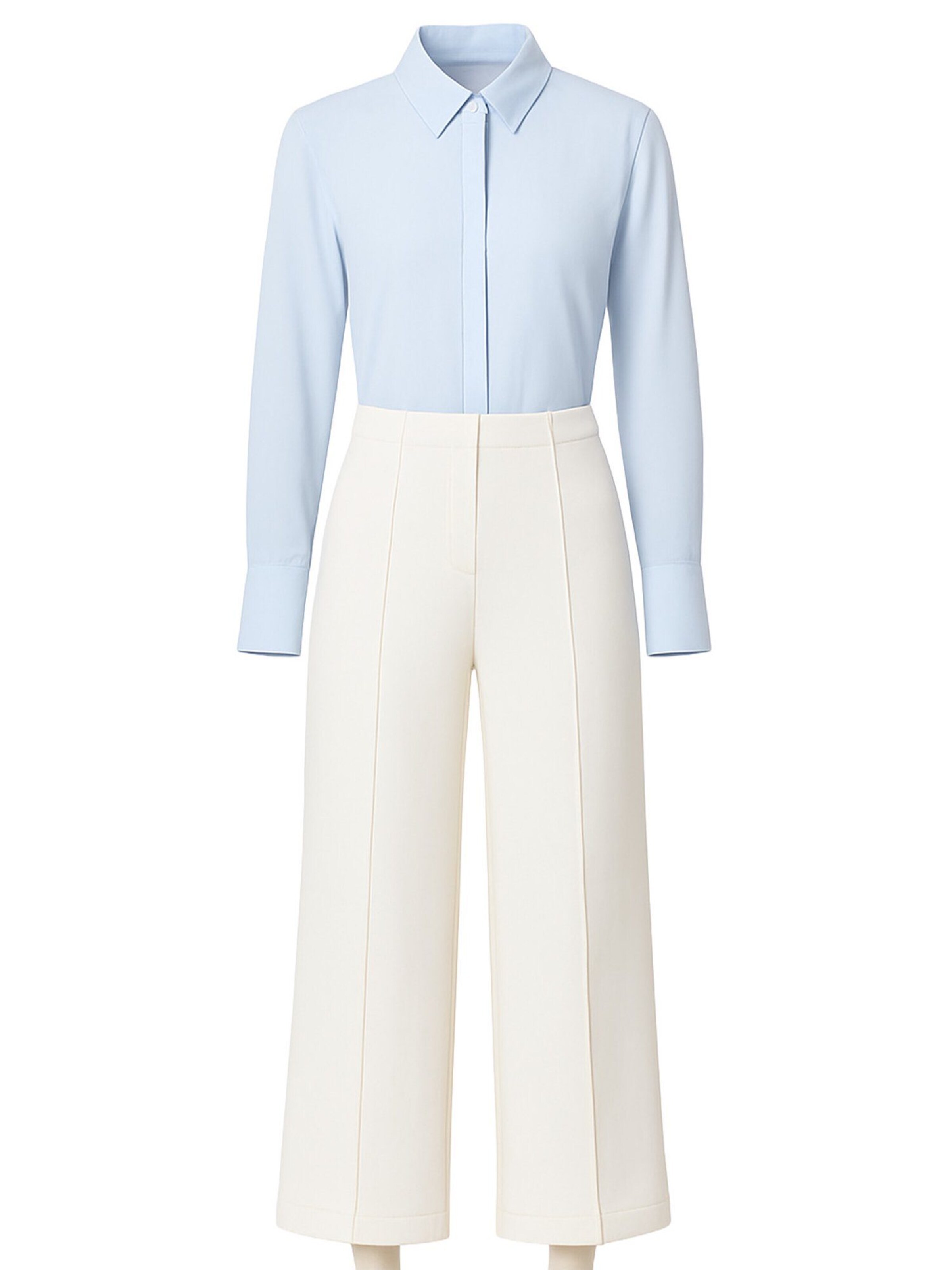 Touche Prive Wide Leg Hose in Beige: Vorderseite