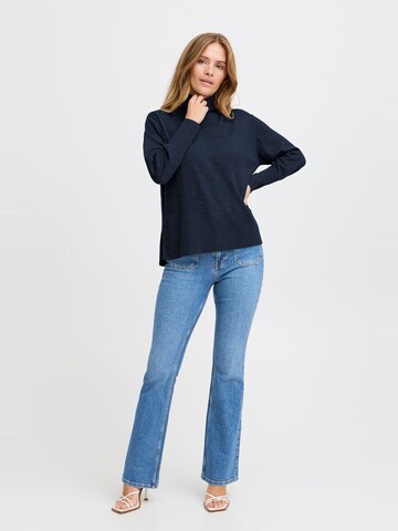 PULZ Jeans Trui ' PZSADIE Rollneck ' in Blauw