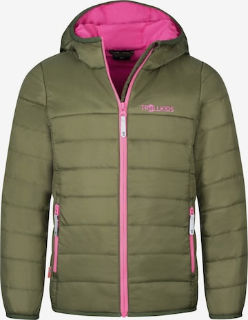 TROLLKIDS Outdoor jacket in Green: front