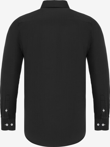 juoda DENIM CULTURE Standartinis modelis Marškiniai 'JADON'