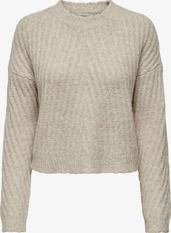 ONLY Sweater 'NEW' in Grey: front