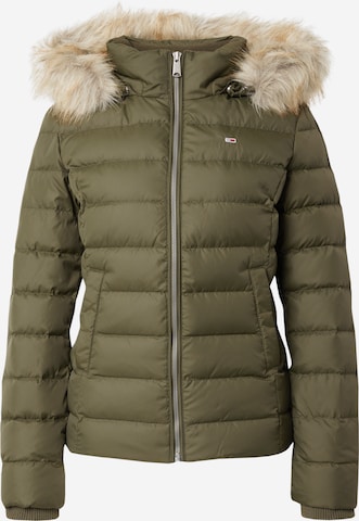 Tommy Jeans Зимняя куртка в Зеленый: спереди