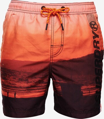 Superdry Regular Zwemshorts 'State Volley' in Oranje: voorkant