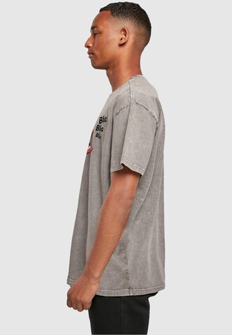 Merchcode Shirt 'Bla Bla Bla Comic' in Grey