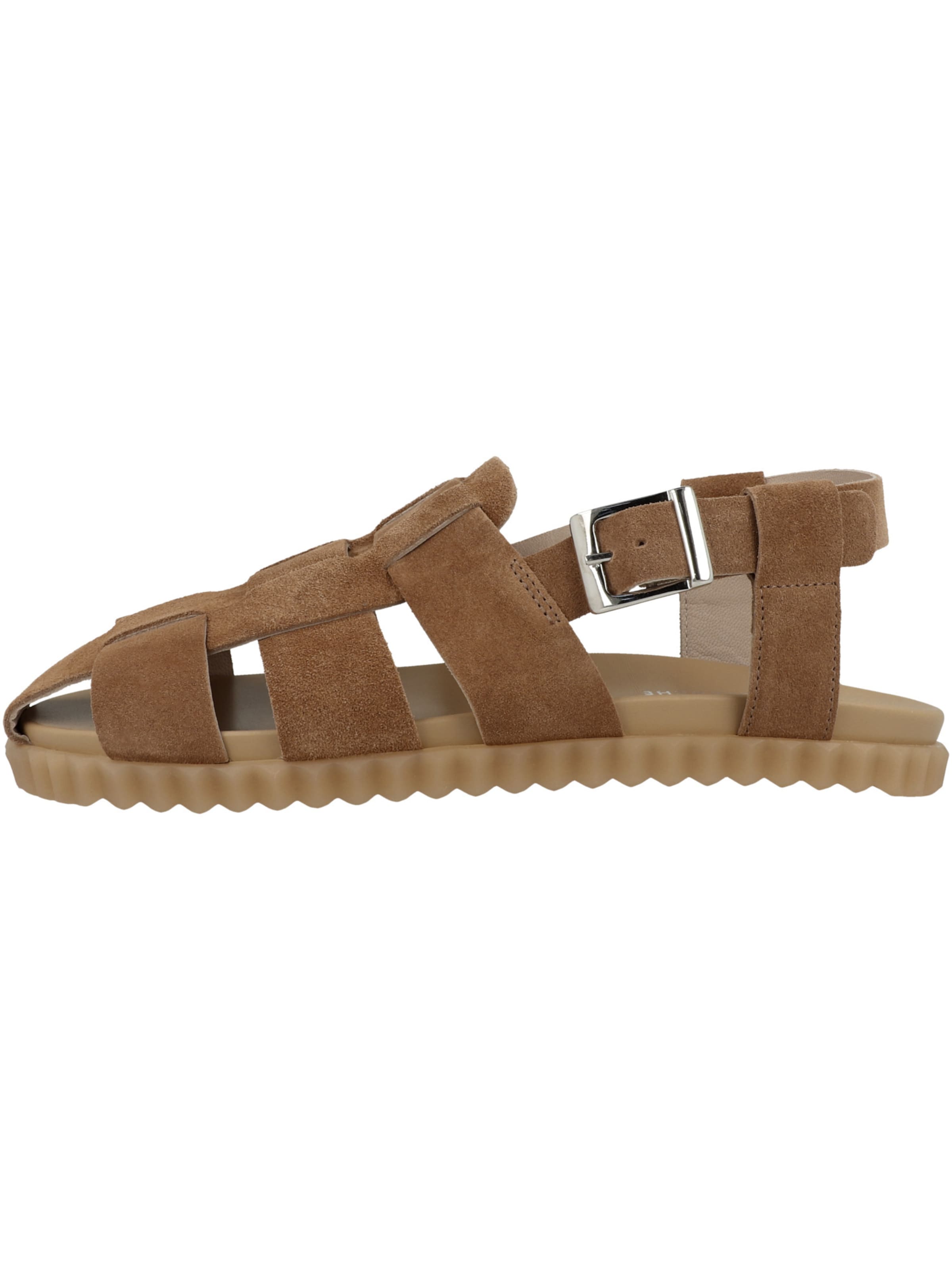 Sandales à lanières ' ALICE ' Voile blanche en marron