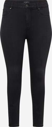 ONLY Carmakoma Skinny Jeans 'Kila' in Zwart: voorkant
