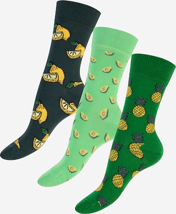 footstar Socken in Grün: Vorderseite