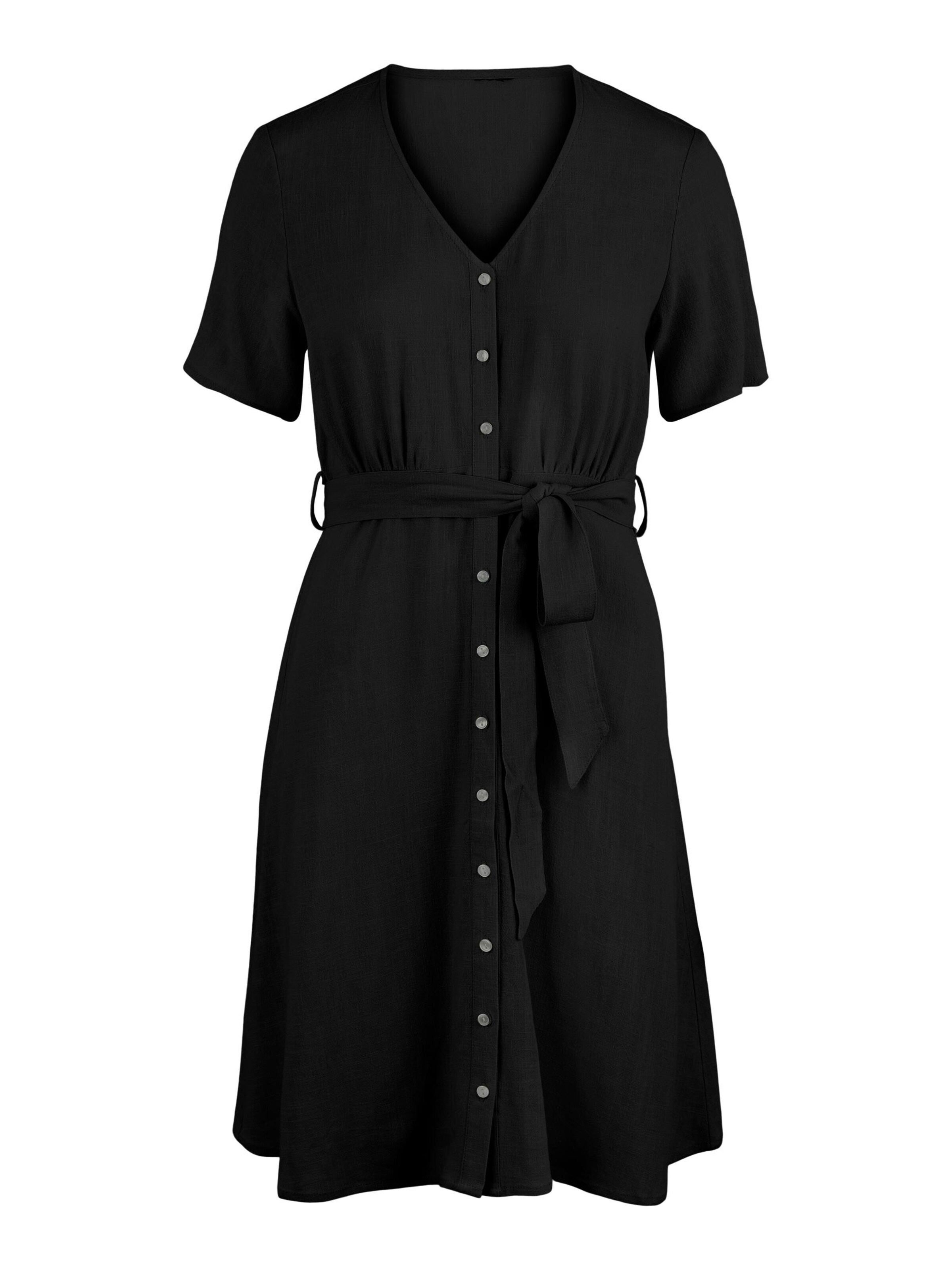 PIECES Shirt dress 'Vinsty' in Black: front