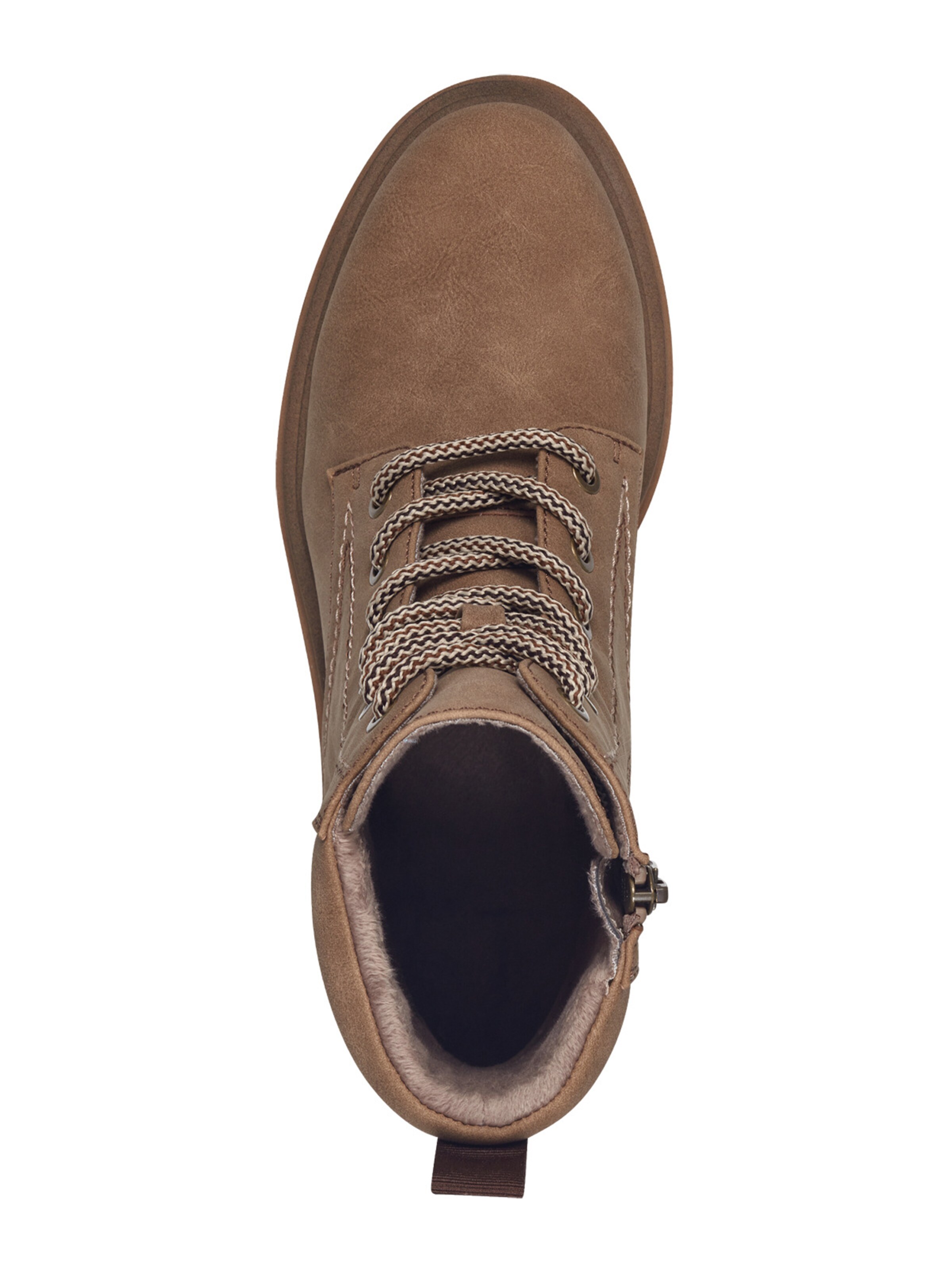 Tamaris Šněrovací kozačky – hnědá