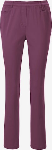 Coupe slim Pantalon 'Louisa' Goldner en violet : devant