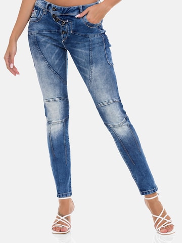 CIPO & BAXX Slimfit Jeans 'WD502' in Blauw