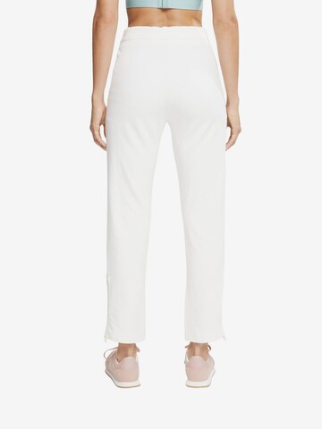 Regular Pantalon de sport ESPRIT en blanc