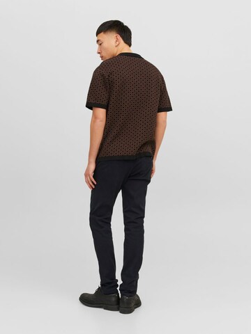 JACK & JONES Slim fit Chino Pants 'Marco Fred' in Black