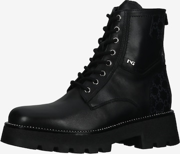 Nero Giardini Lace-Up Ankle Boots in Black: front