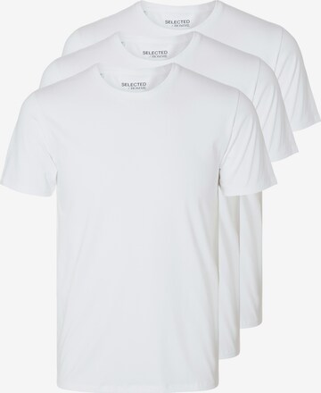 SELECTED HOMME T-shirt 'SLHROLAND' i vit: framsida