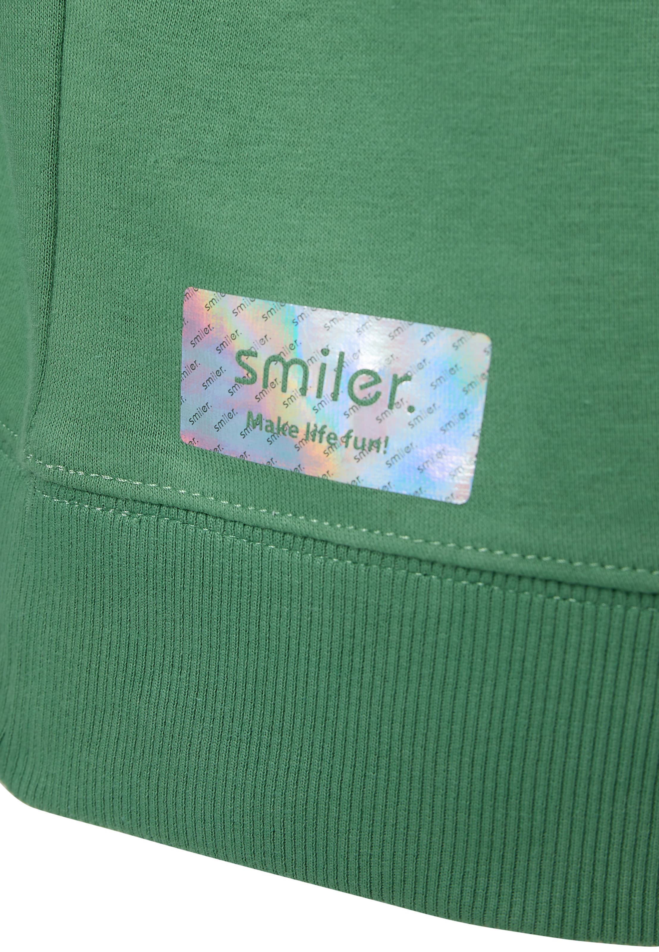 smiler. Sweatshirt 'Happy' in Green